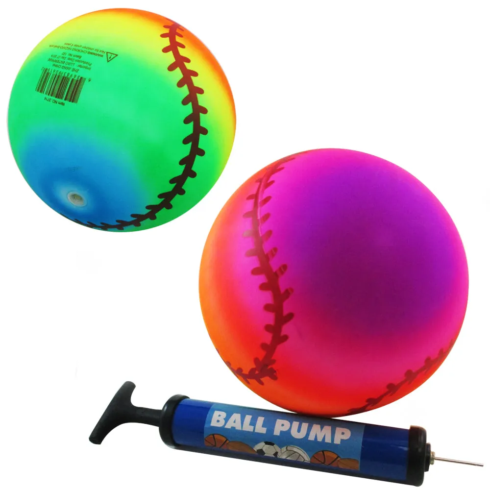 12 Rainbow Ball Inflatable PVC Play Soccer Volleyball Beach Pool Birthday Party