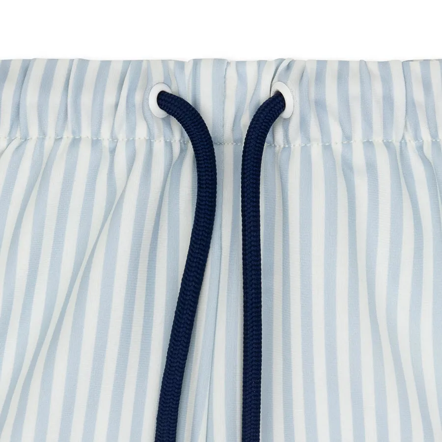 Blue Stripes | Blue/White UV Swim Boxer for Boys