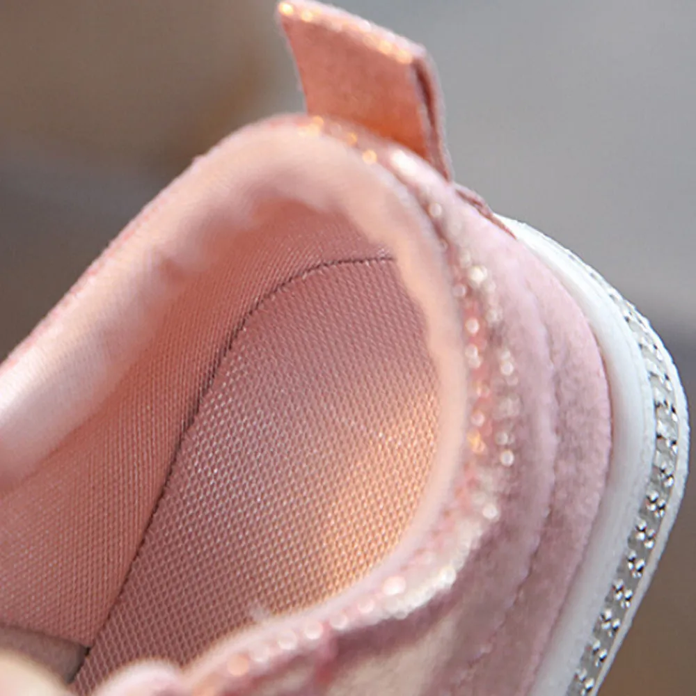 Bow Sequin Crib Shoes