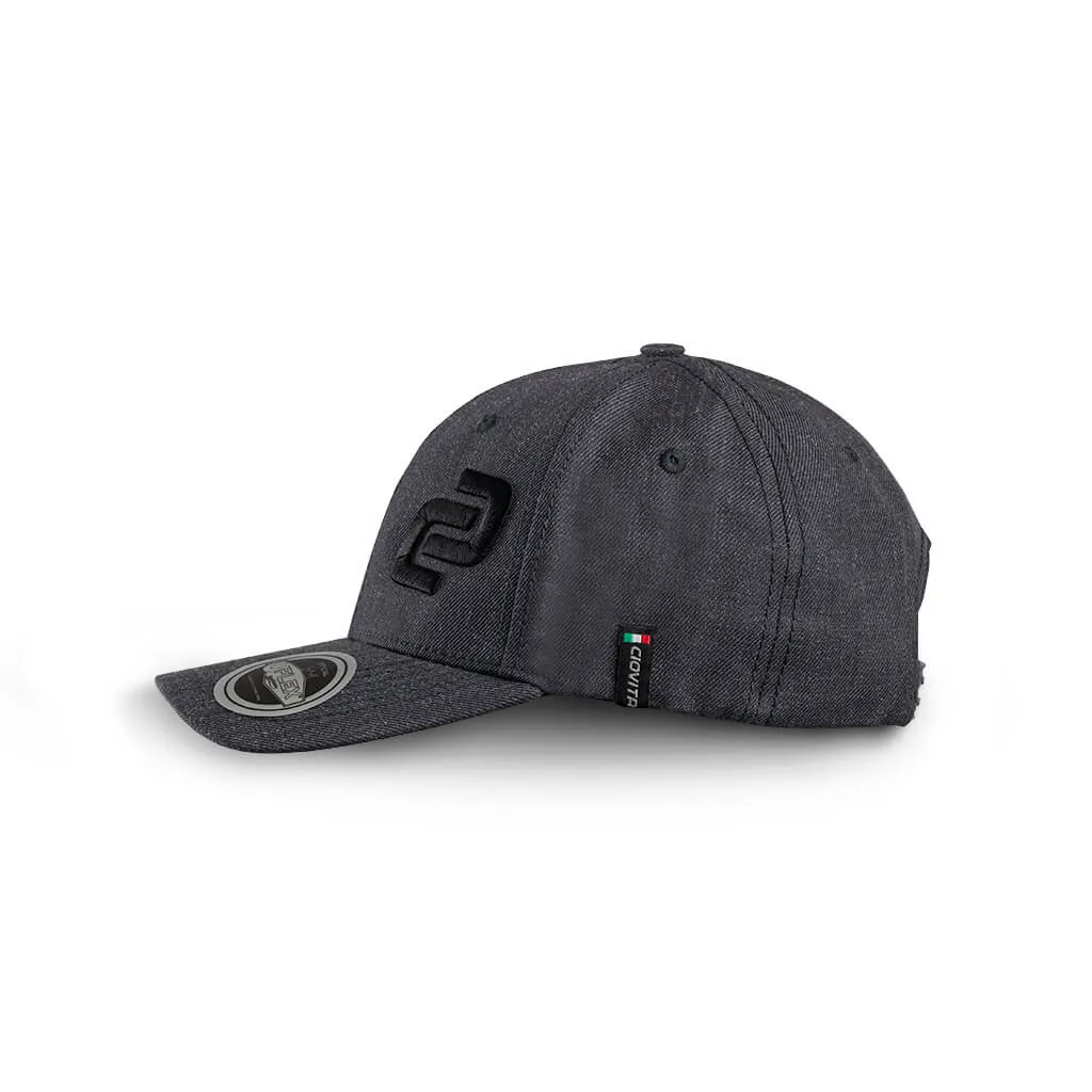 Charcoal Melange Curved Peak Snapback Cap