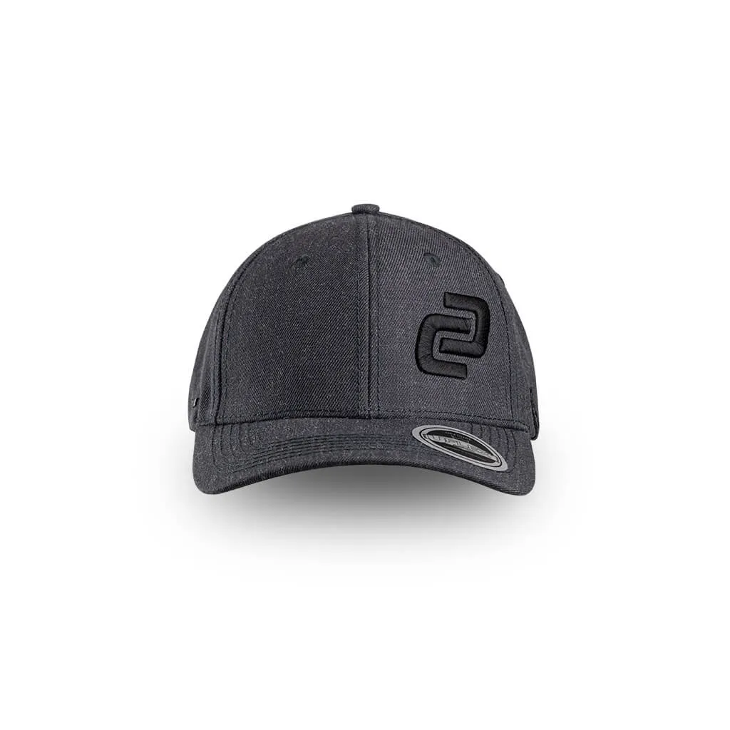 Charcoal Melange Curved Peak Snapback Cap