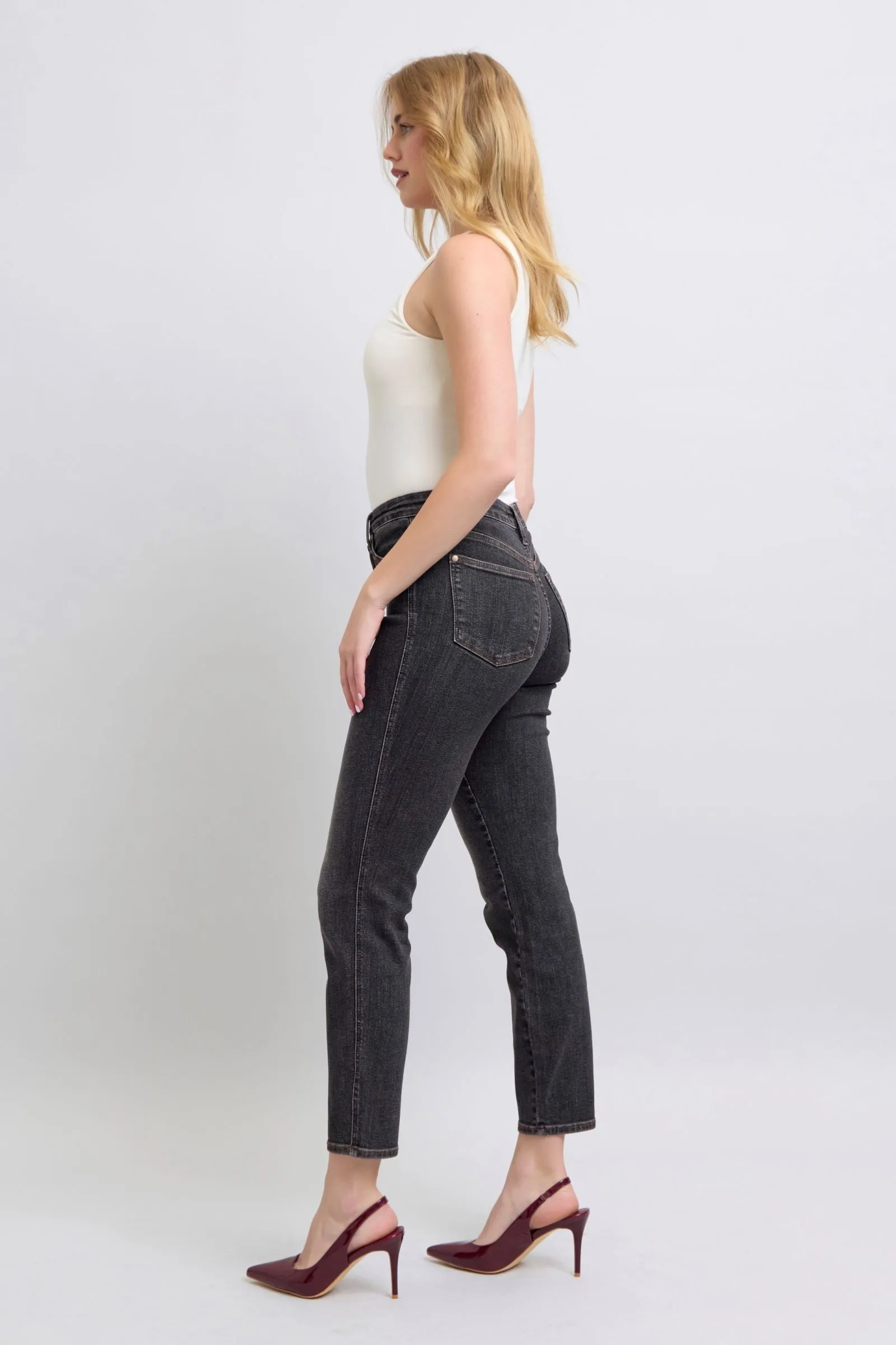 Judy Blue Slim Leg Denim - Black Wash