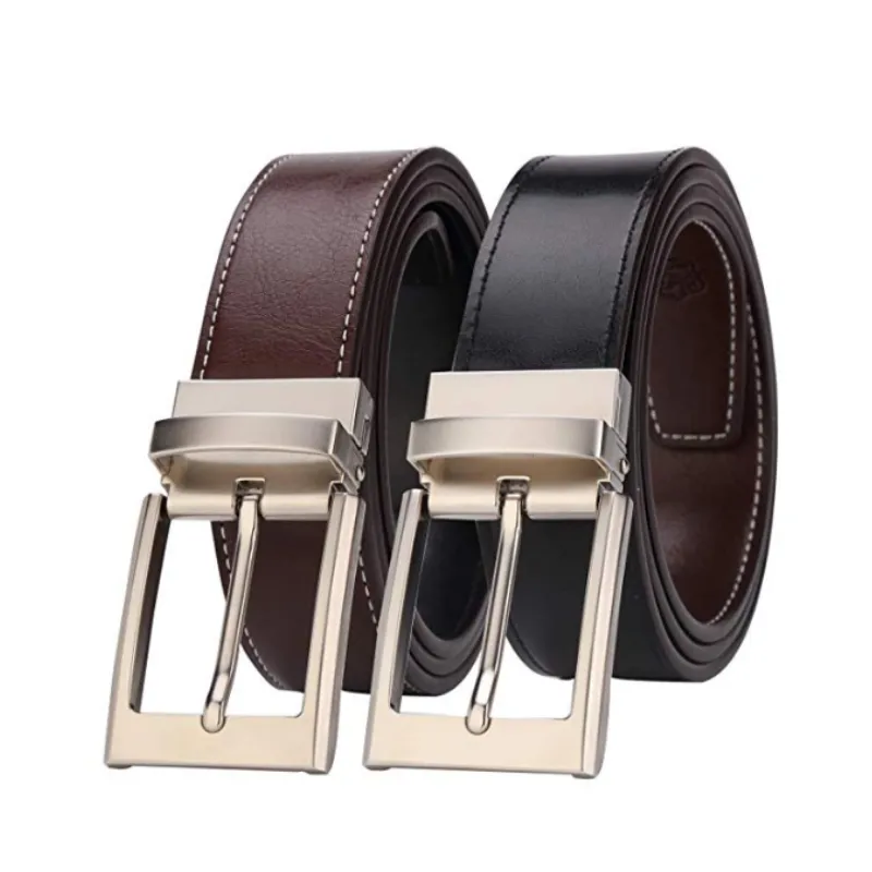 Men's Reversible Leather Belts (5 Styles)