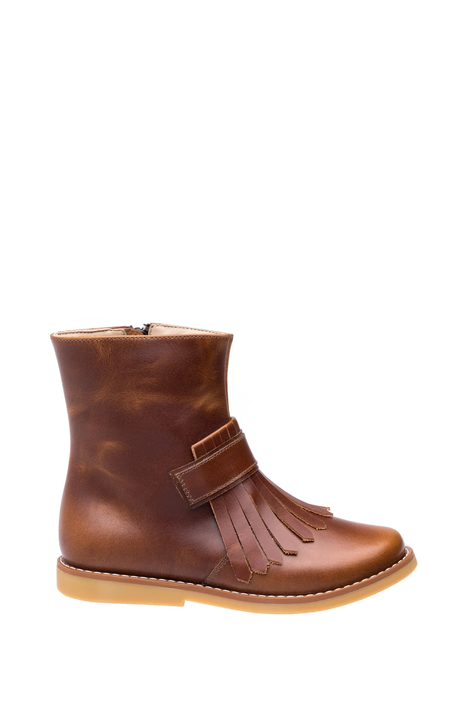 New Bootie with Fringes Apache Brown