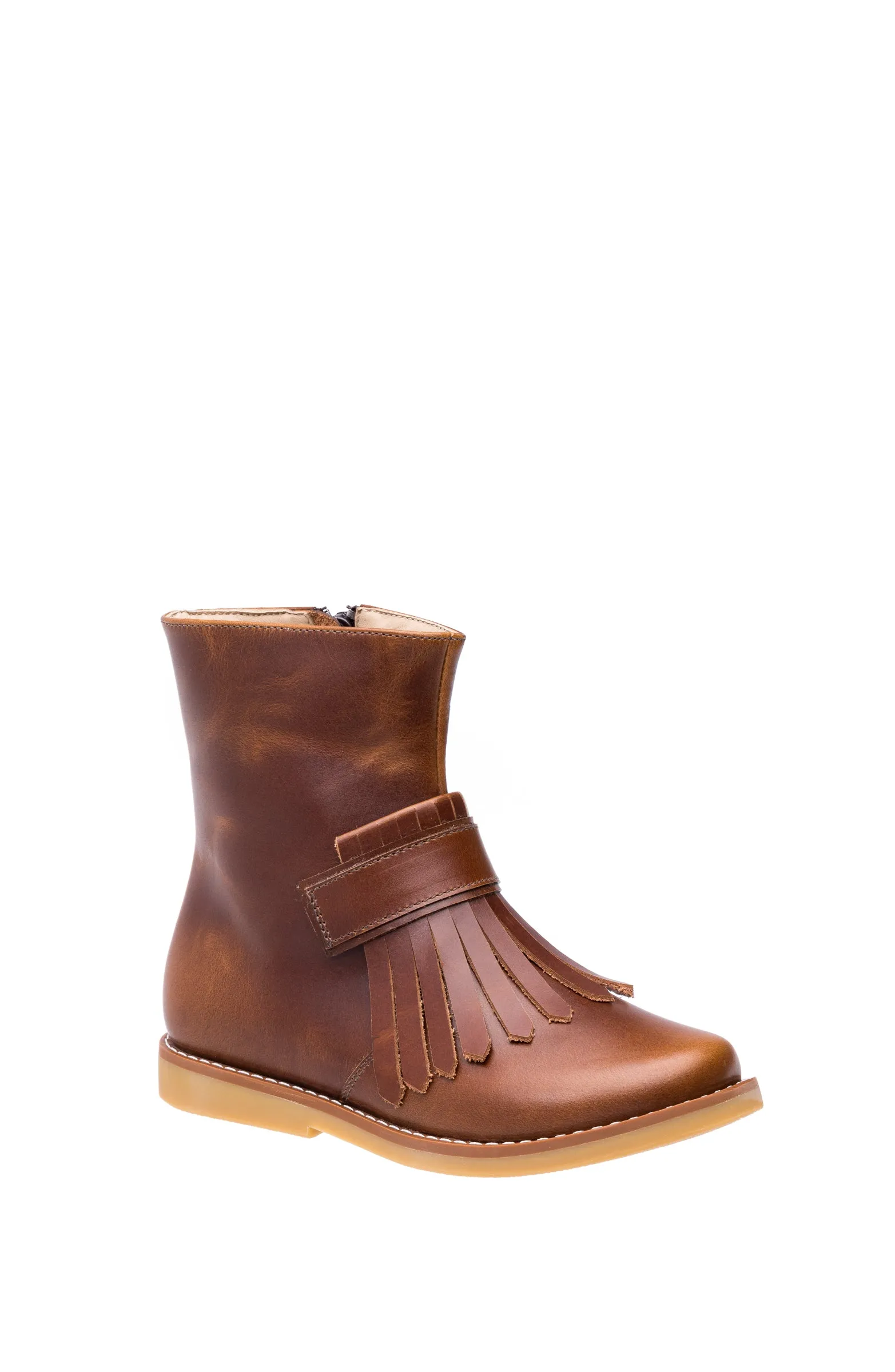 New Bootie with Fringes Apache Brown