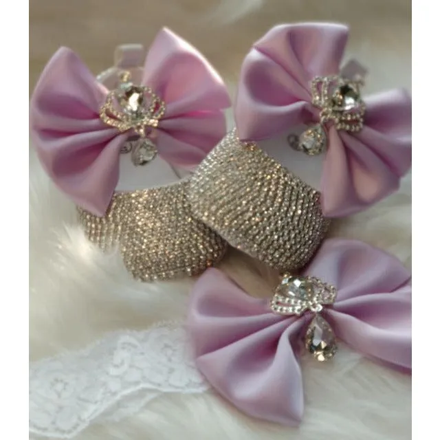 Newborn Bow Crystal Shoes