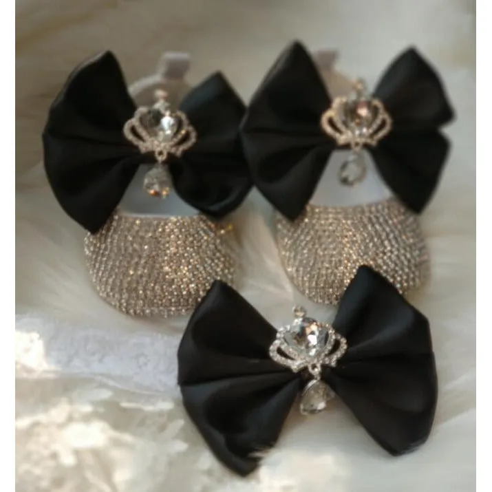 Newborn Bow Crystal Shoes