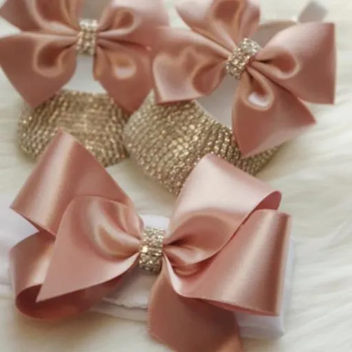 Newborn Bow Crystal Shoes