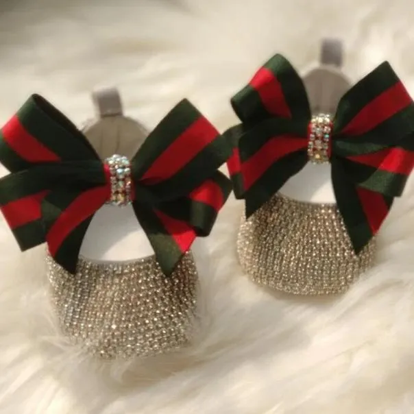 Newborn Bow Crystal Shoes