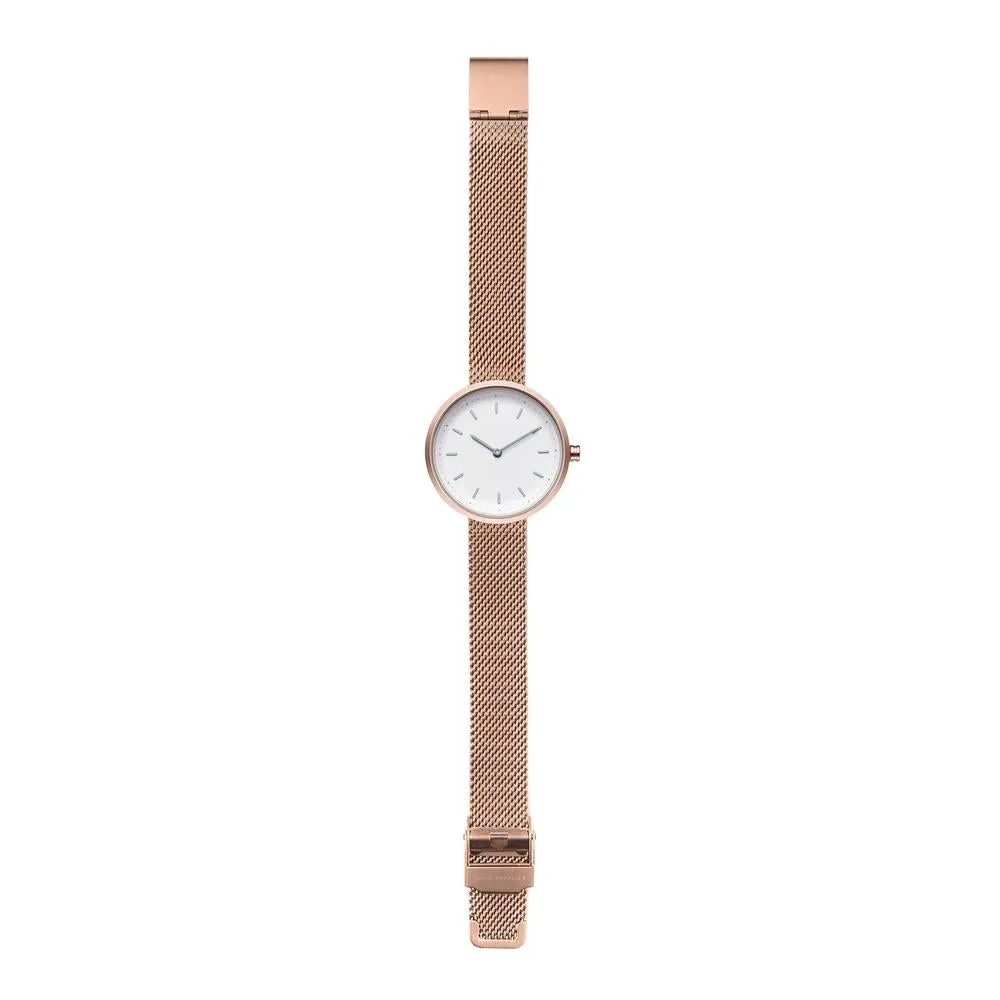 PLAIN SUPPLIES Watch: Conc 33 Rose Gold Stainless Steel Mesh