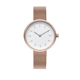 PLAIN SUPPLIES Watch: Conc 33 Rose Gold Stainless Steel Mesh