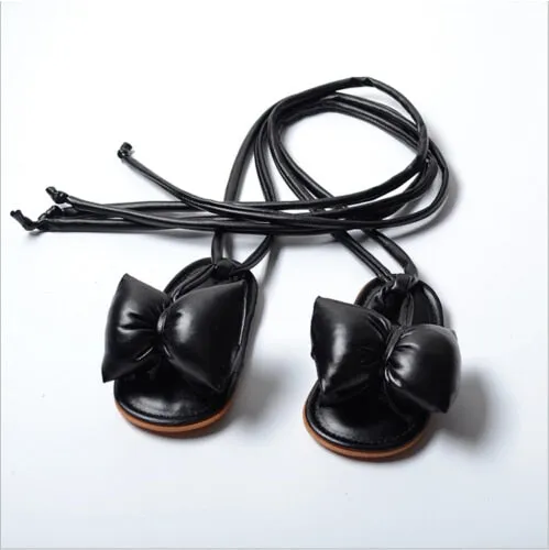Puff Bow Sandals for Baby Girl - White