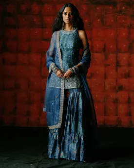 Rima Indigo Sharara Set