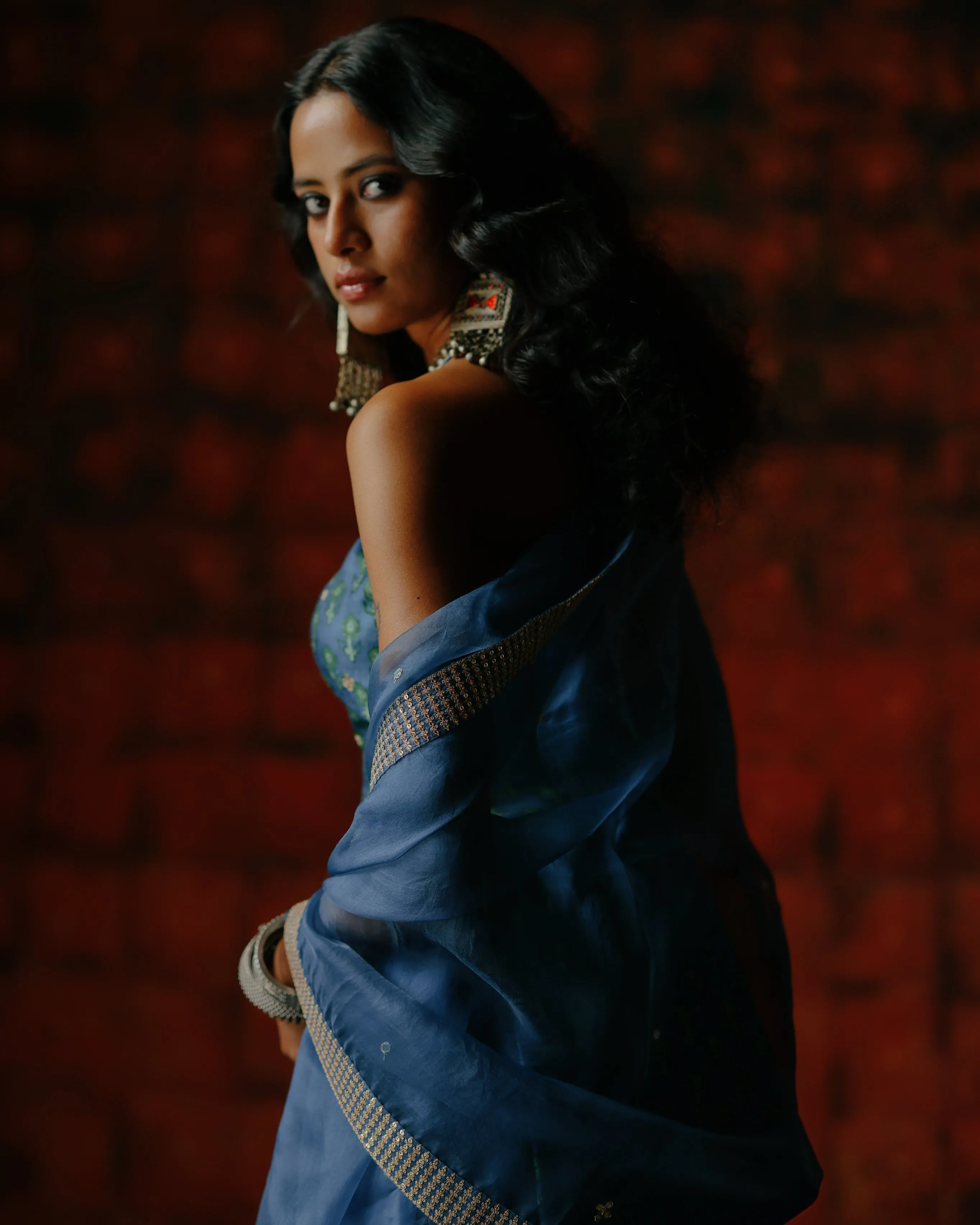Rima Indigo Sharara Set