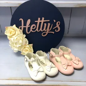 SALLY - Baby pink T bar shoes