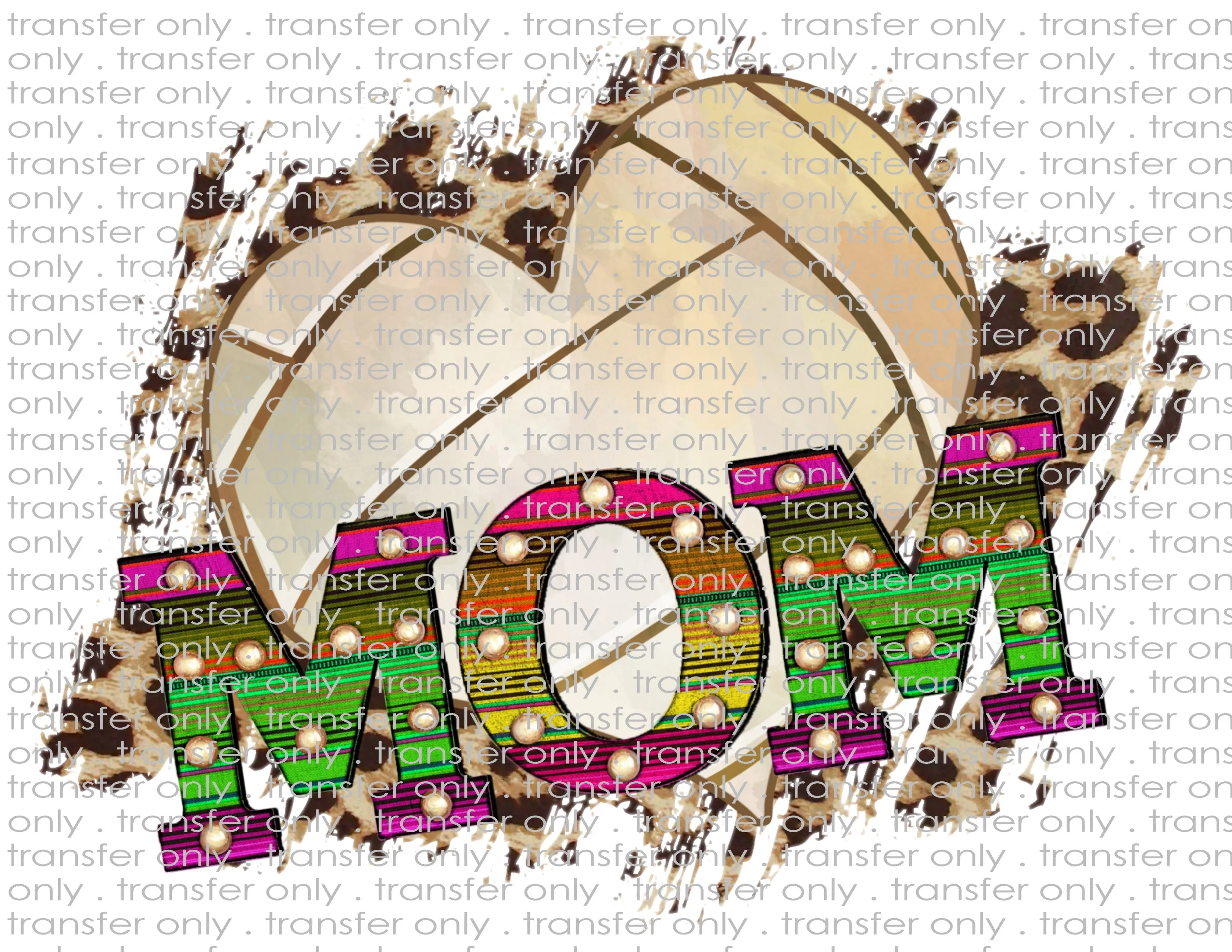 Volleyball Mom - Waterslide, Sublimation Transfers